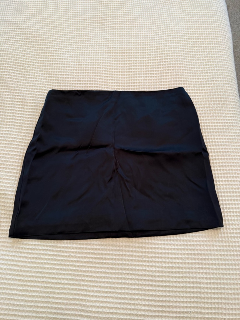 Madewell Black Satin Mini Skirt - Simple Silhouette